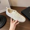 Fashion Summer New Retro Mesh Breathable Woven Hollow Forrest Gump Shoes Women's Sports and Leisure Moral Training Shoes Wear Outside
