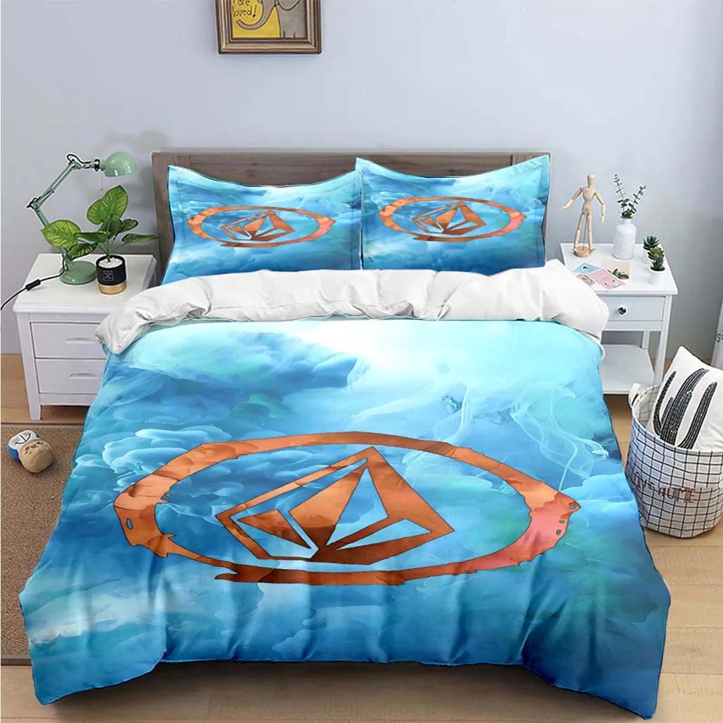 Fashion Exquisite V-Volcom Print Bedding Sets Exquisite Bed Supplies Set Duvet Cover Bed Comforter Set Bedding Set Luxury  Gift