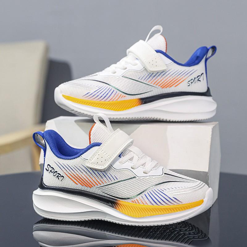 Kids Running Shoes Boys Girls Lightweight Breathable Training Sneakers With Cushioning Non-Slip Sole
