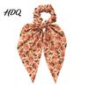 Thanksgiving Hair Accessories for Women Fall Pumpkin Maple Leaf Tie Women Bow Knot Ribbon Ponytail Skin Friendly Fabric Ties Holder Soft Elastic