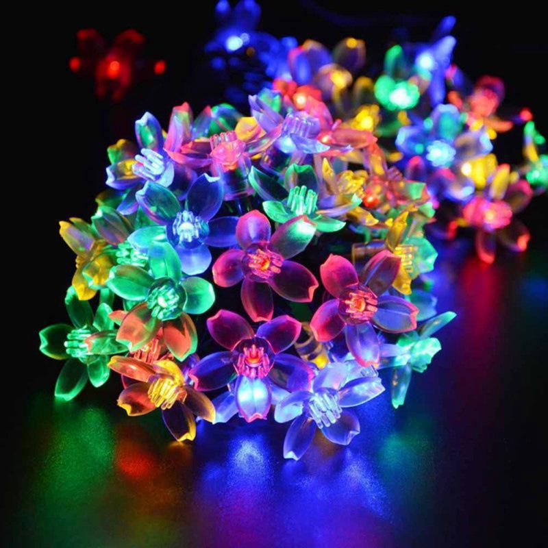 Solar Cherry Blossom String Lights Rainproof Waterproof Led Lights For Outdoor Garden Party