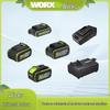 Worx 20V Lithium-ion Battery 4.0/5.0/6.0Ah with Universal Large Footplate and 2A/6A Charger