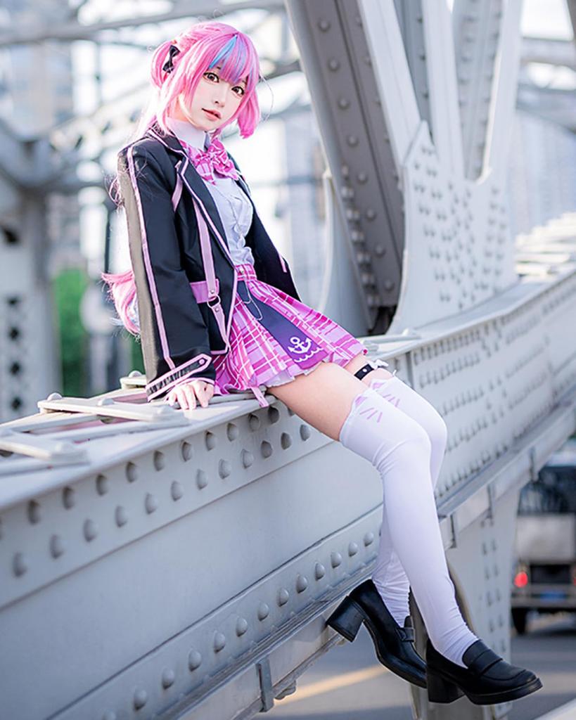 [Milky Time] Hololive Minato Aqua Cosplay Halloween VTuber New Costume Uniform (Jacket Version)