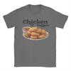 Men's T-Shirt Chicken Nuggets Novelty 100% Cotton Tee Shirt Short Sleeve  T Shirt Round Neck Clothes Plus Size