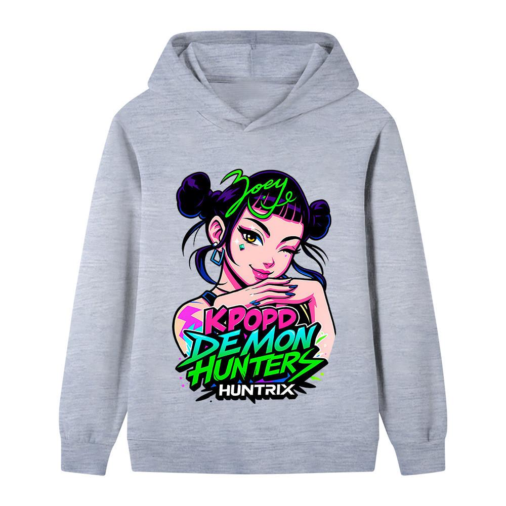 B1214 Kinder Jungen Mädchen Kpop Rumi Zoey Mira Print Langarm Hoodie