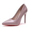 Große Größe 35 45 Damen Prägnant Beflockt Hohe Absätze Pumps Spitze Klassisch Rot Grau Damen Hochzeits Büro Schuhe Eleganter Stiletto Absatz Kleid Pumps
