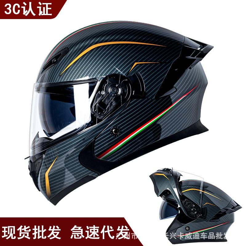 Full Face Motorcycle Helmet With Dual Lens Anti-Fog Visor DOT ECE 3C Certified Unisex Winter Use