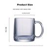 Luminarc Glass Cups, Coffee Mugs, Heat-Resistant, Microwave-Safe, High-Temperature Resistant Tea Cups, Tempered Handle Cups, 380ml*2