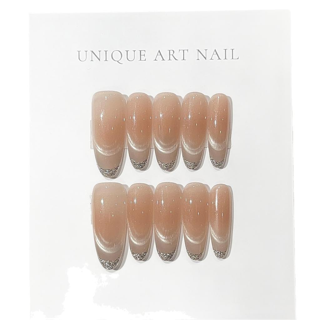 Broken Bingbing Gentle Smudge Blush Gradient Smile Cat's Eyes Thin Silver Edge Versatile Wear Armor