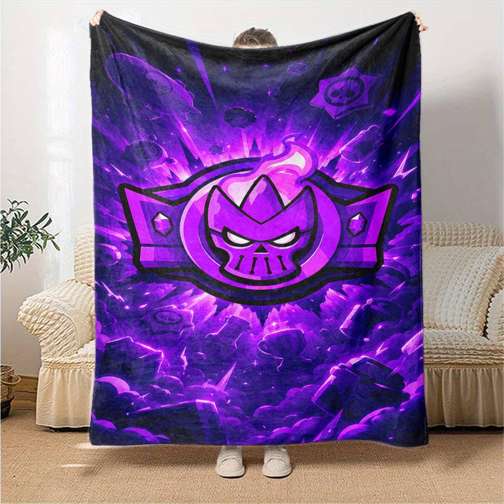 Brawl Stars Blanket Durable Comfort Great for Office Picnics Office Chair for All Seasons Playful Design Ideal Gift For Birthday Valentine'S Day