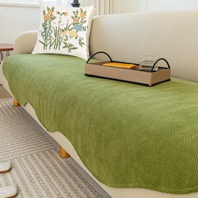Chenille Sofa Cover for Living Room Non-slip Allotype Sofa Towel Four Season Universal L Shaped Couch Cushion Slipcover Sofa Mat
