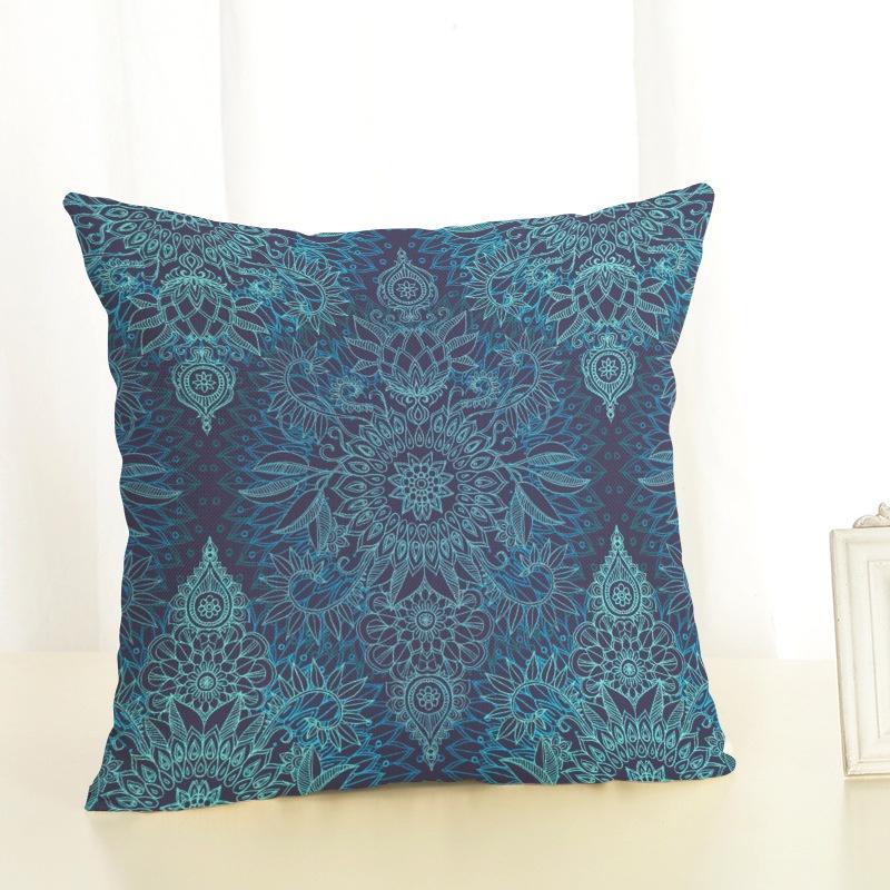 Premium Geometry Painting Pillow Case New Case 45*45 Cotton Linen Throw Pillows