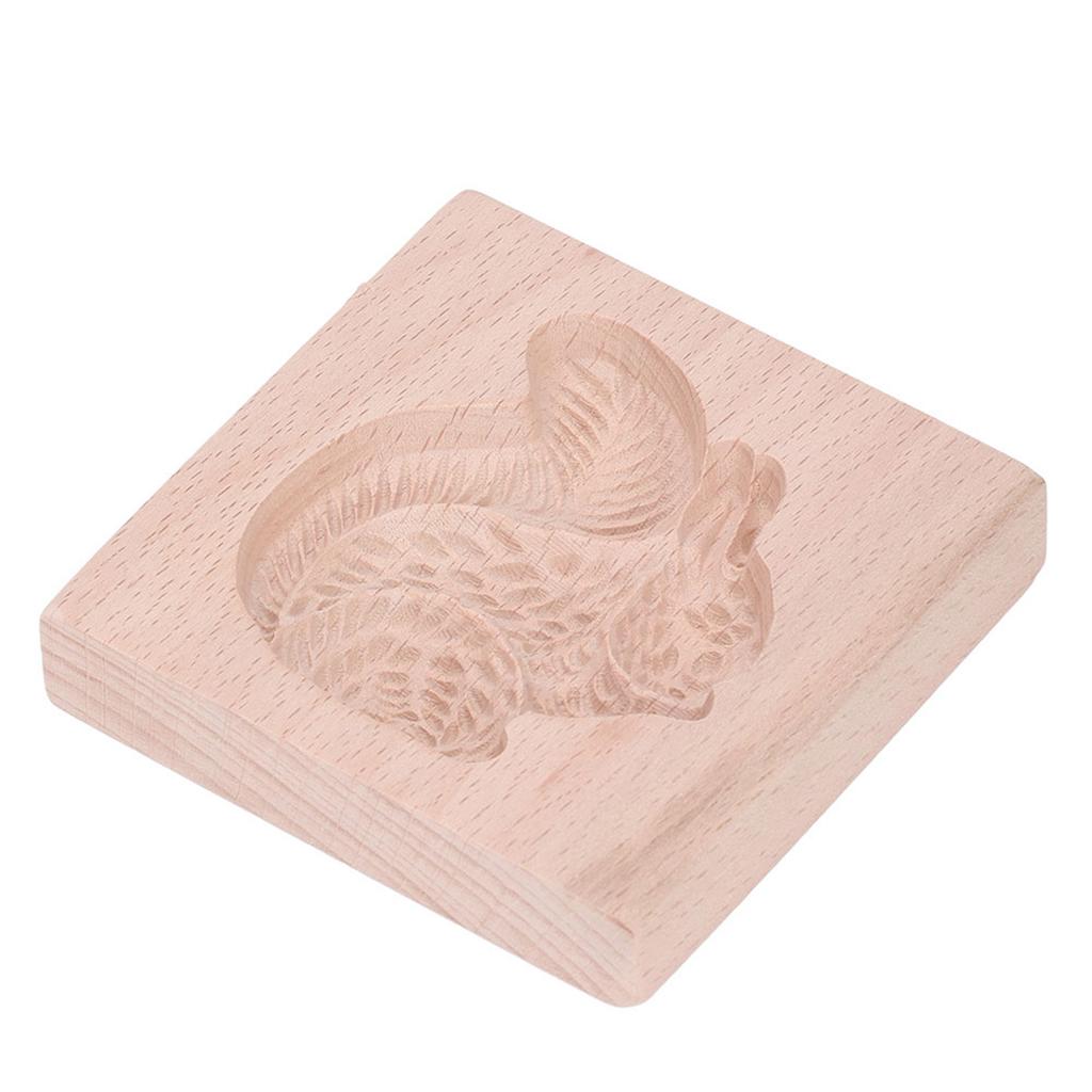 Dřevěná forma na sušenky Bukové dřevo Opakovaně použitelná Omyvatelná Lis na sušenky Razítko Forma pro pečení v kuchyni