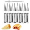 Non-stick Stainless Steel Baking Cones Danish Pastry Roll Forms Croissant Cream Horn Mold Cannoli Tubes