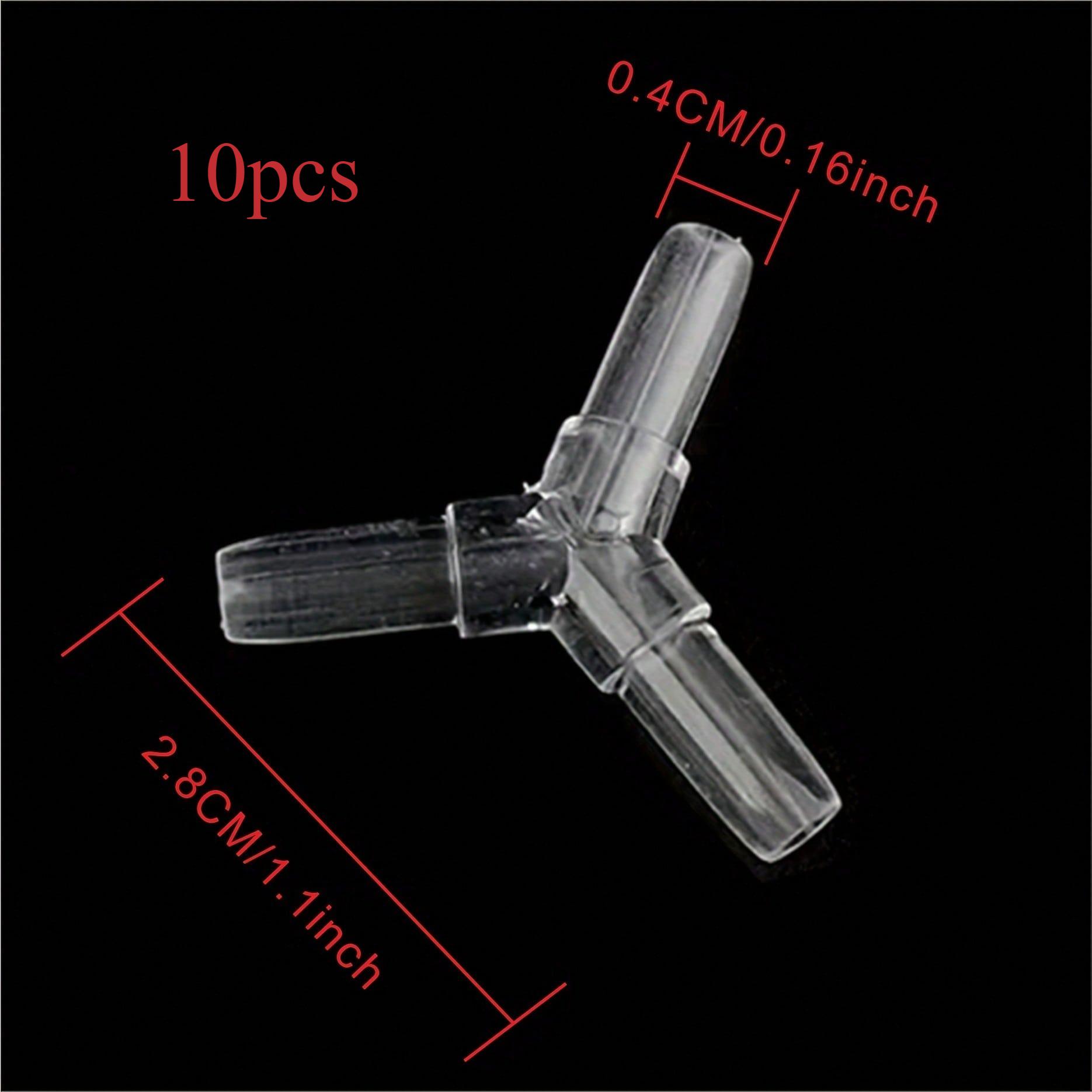 

10 Pcs 4mm Clear Plastic Aquarium “Y”3 Way Airline Tube Connectors Durable Easy to Install for Aeration Systems