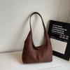 Solid Color Suede Shoulder Bag Texture Large Capacity Tote Bag Matte Shoulder Bucket Bag Mother Bag Shoulder Armpit Bag