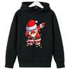 Kapuzenpullover aus Fleece mit Weihnachtsmann-Aufdruck für Damen und Herren