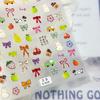 5D Embossed Birthday Nail Art Stickers: 3D Letters, Bows & Cartoons DIY.