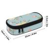 Pencil Bag Portable Scratch Resistant Polyester Secure Zipper with Main Compartment Mesh Pocket and Pen Slots for Everyday Study