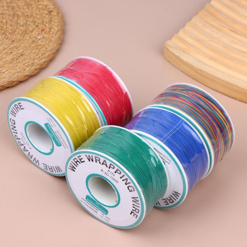 11 Colors 250M 30Awg Wire Wrapping Wire B-30-1000 Ul1423 Tinned Copper Solid Pvc Jumper Insulation Cable Ok Wire