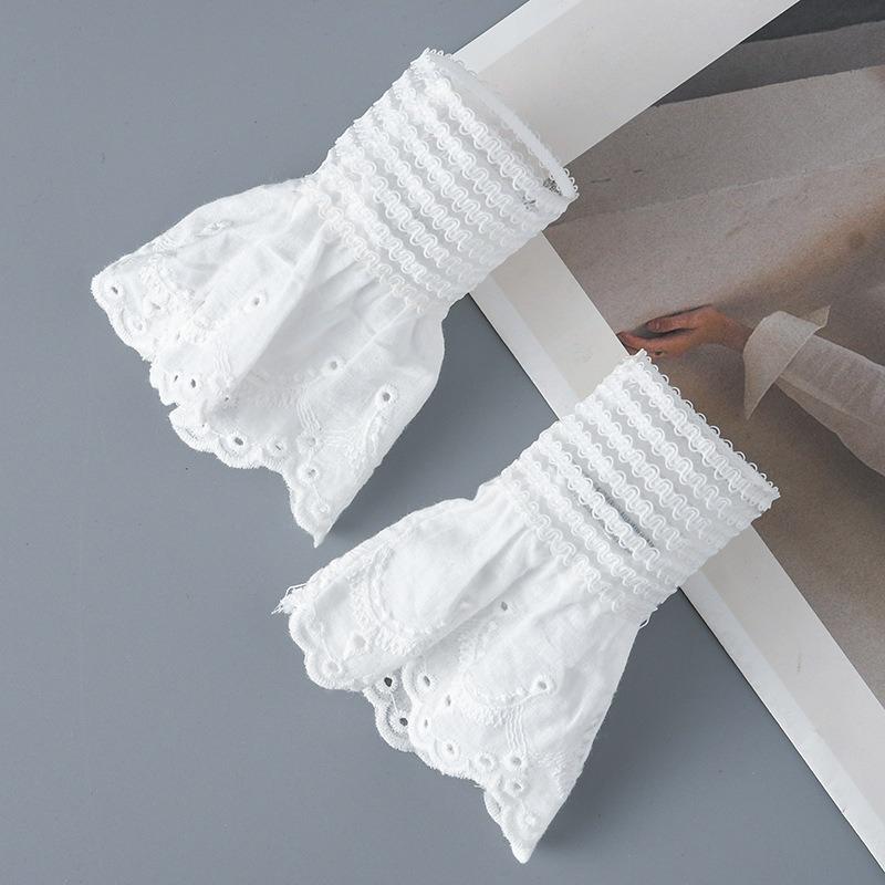 

1 пара весенних накладных рукавов-манжет для свитера, женские съемные накладные рукава, блузка с оборками, согревающие запястья One Size