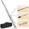 16-Key Closed Hole Silver & Nickel Plated C Flute with E Key, Multi-Color Options