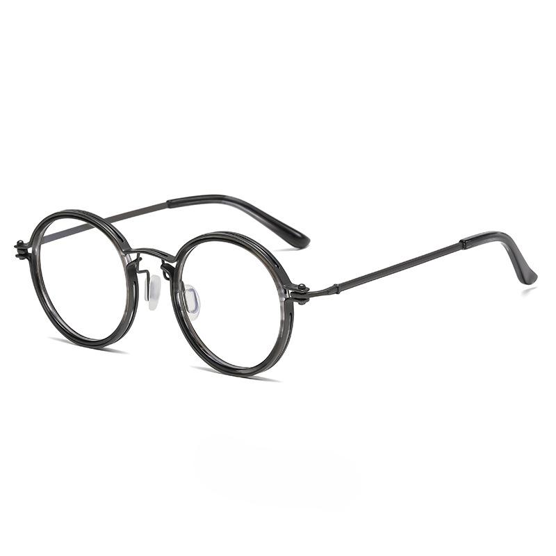 

Vintage Fashion Hollow Design Titanium Round Glasses Frame Men Women Hand-Made Eyeglasses Spectacles Frames