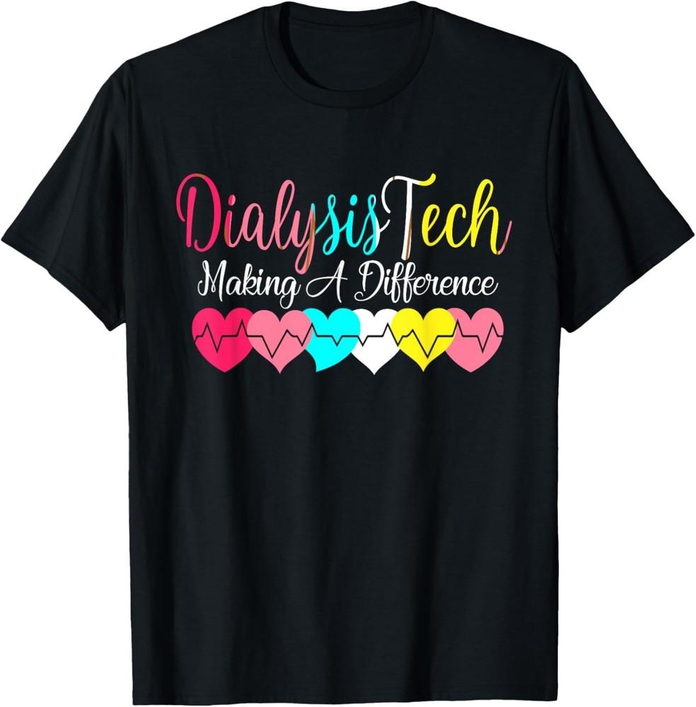

Dialysis Tech Heart Nephrology - Kidney Heartbeat Awareness Gift Unisex T-Shirt L