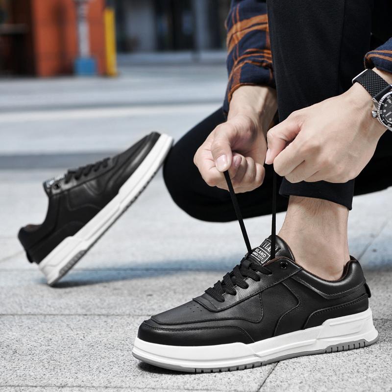 2022 Neueste Luxus Herren Plateau-Sneakers Atmungsaktive Echtleder Laufschuhe Herren Freizeit Reise Bequeme Freizeitschuhe