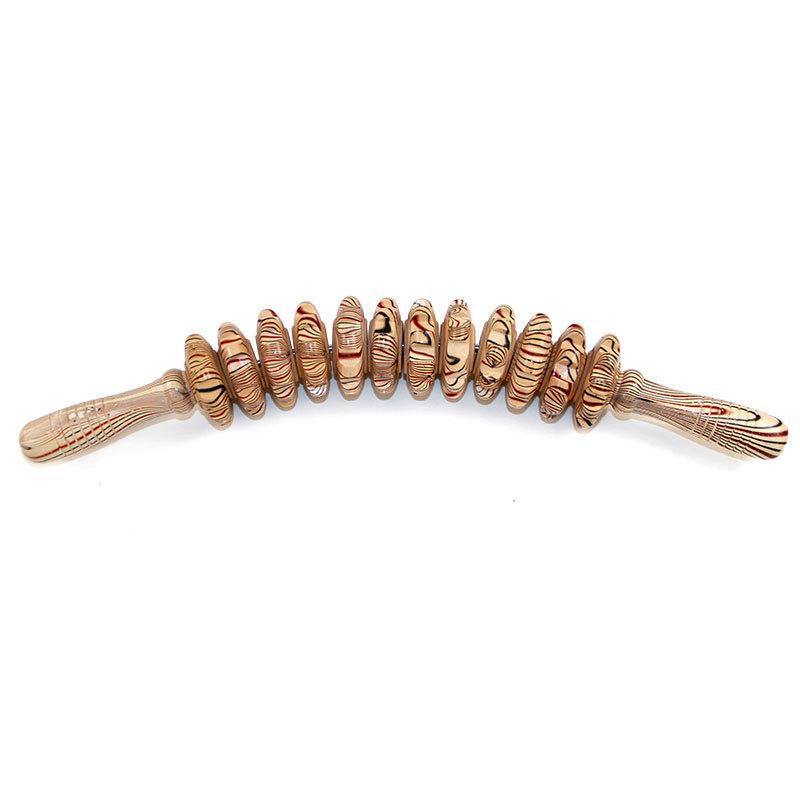 Wooden Roller Massage Stick for Full Body Muscle Relaxation Cervical Back Massager with Solid Wood Rollers