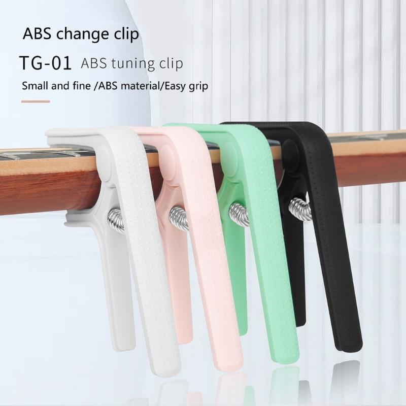 Guitar Tuning Clamp Quick-Change Guitar Capo Clip Nonslip Tone Clip for Acoustic, Folk, Electric Guitar and Ukulele