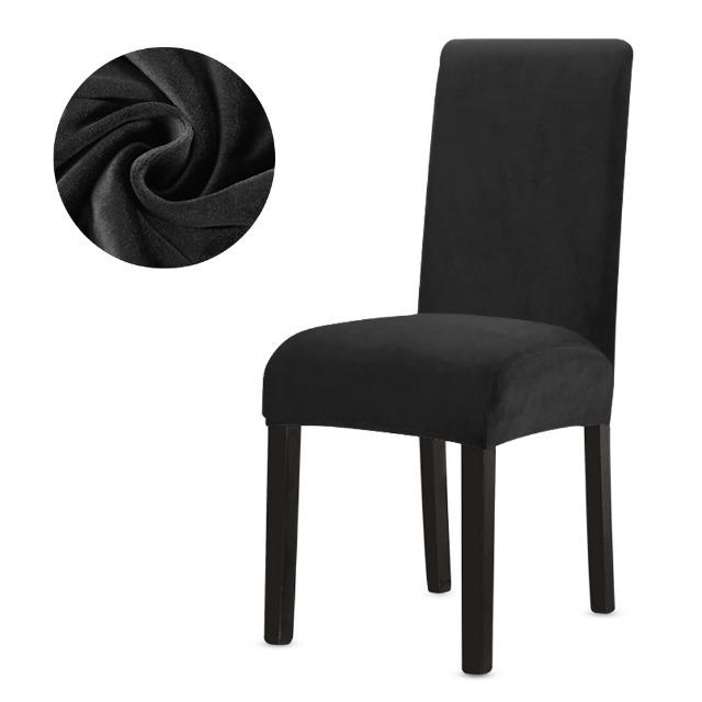 

Суперм’які оксамитові чохли на стільці для їдальні. Високорозтягнутий чохол на сидіння стільця. Звичайний чохол на сидіння зі спандексу для кухні та офісу. фіолетовий