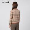 Yanu Autumn/Winter Striped Color-Block Long Sleeve Pullover 2518013