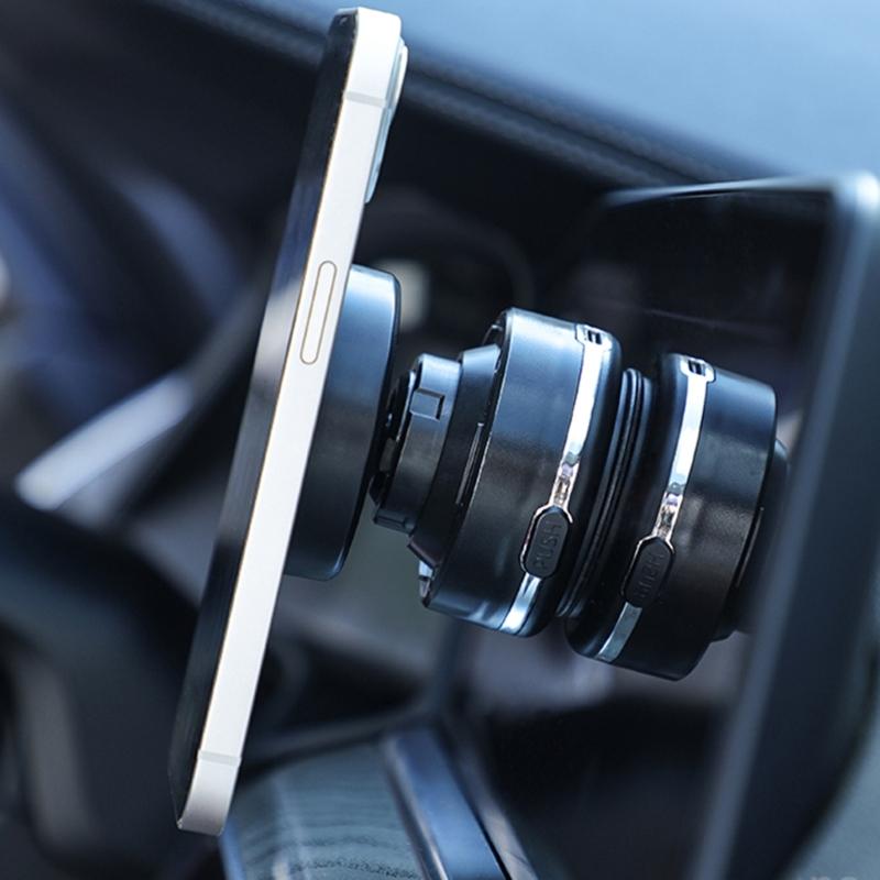 Electric Vacuum Magnetic Suction Phone Bracket with Strong Suction Cup for Navigation Driver Passenger Easy Installation