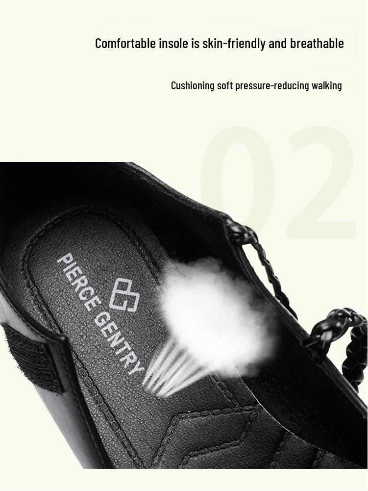 Women's Soft Sole Wedge Heel Cheongsam Shoes - Comfortable Leather for Middle-Aged & Elderly