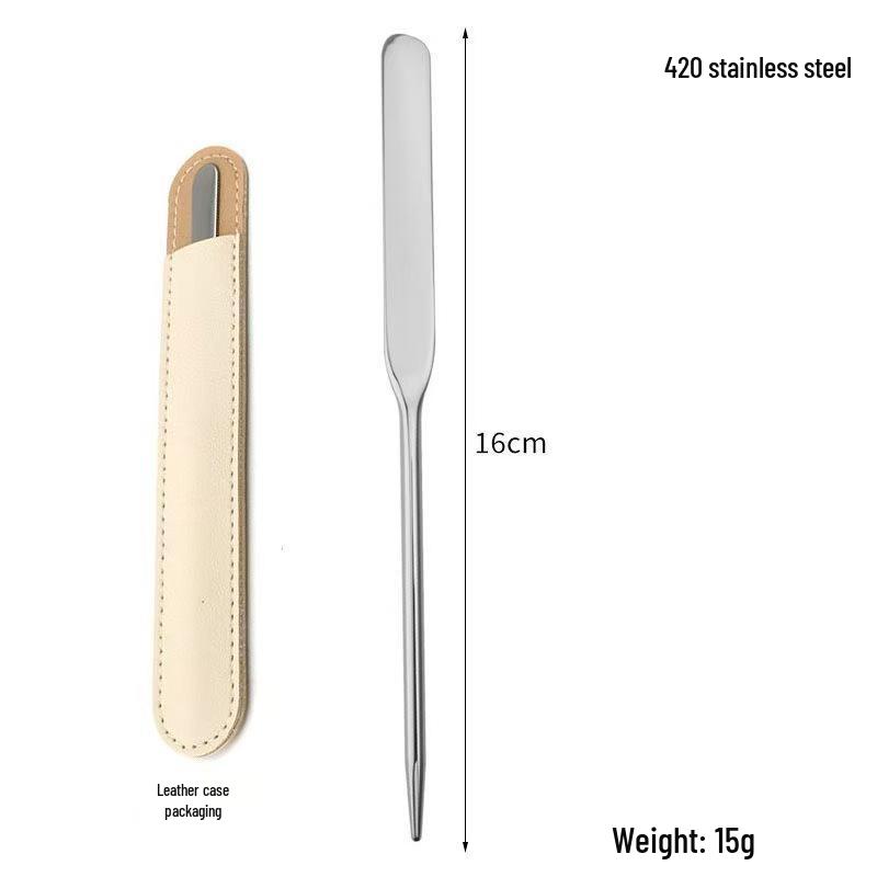 Heart-Shaped Stainless Steel Palette with Double-Ended Spatula for Makeup Mixing