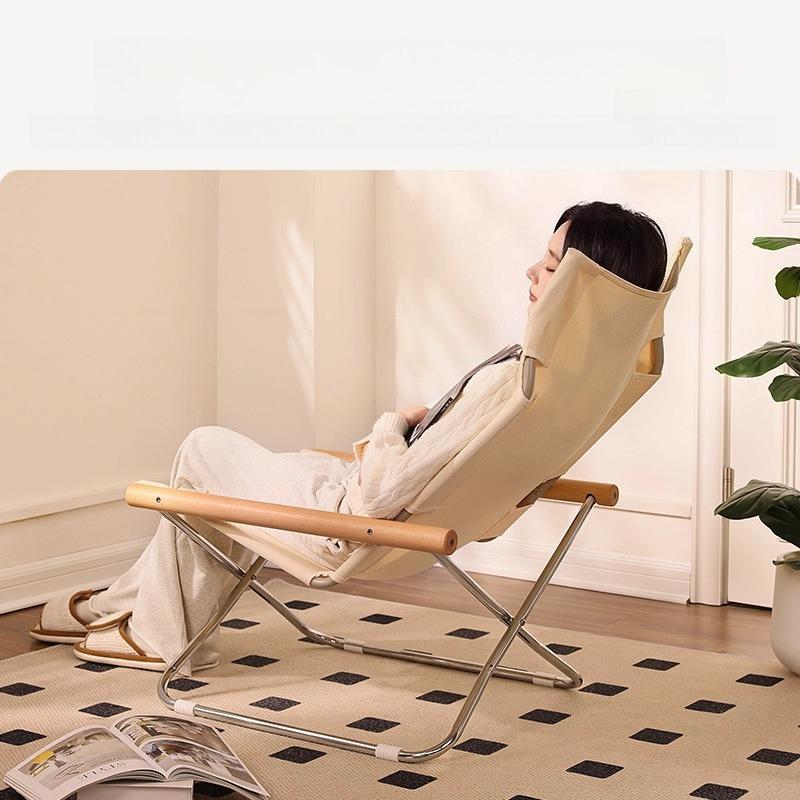 Modern Portable Folding Chairs Comfortable Chaise Lounges Ergonomic Armchairs for Living Room Backrest Recliner Chair Furniture