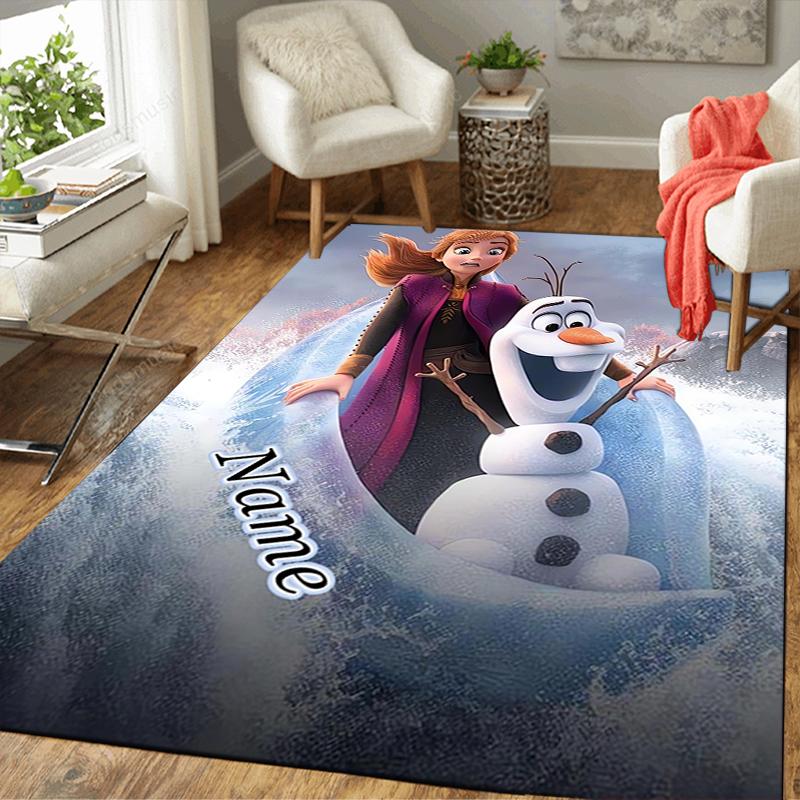 Custom 1Pc Elsa'S Frozen Fantasy Rug Office Carpet Indoor Outdoor Entrance Doormat Nonslip Soft And Comfortable Living Room D91664
