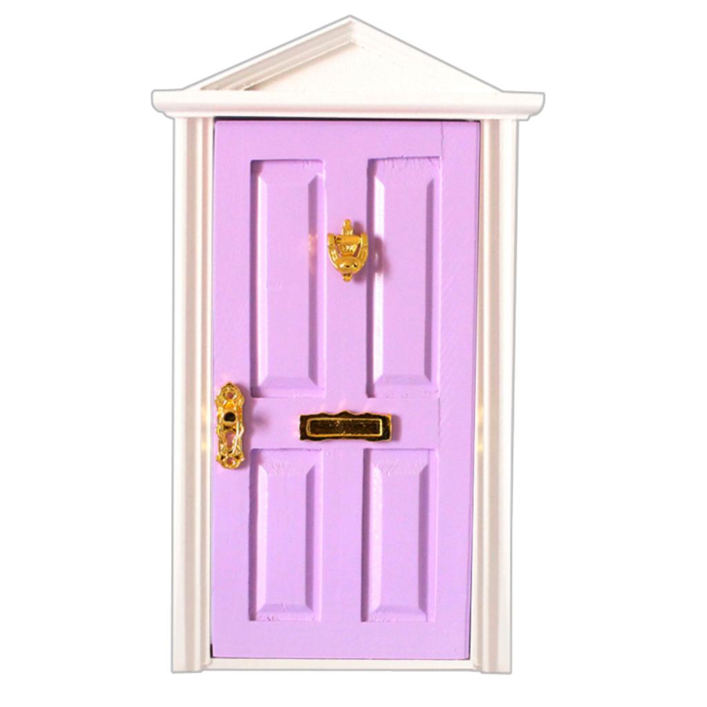 Wooden Entryway Door for 1:12 Scale Dollhouse
