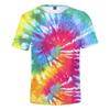 European, American and American Dyez Color Elements 3D Digital Printing Men's Casual Short-sleeved T-shirt Short-sleeved
