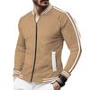 Giacche Europee E Americane, Giubbotti da Baseball, Taglie Grandi, Collo Alto, Zip Monocolore, Giacche Versatili da Esterno, Top