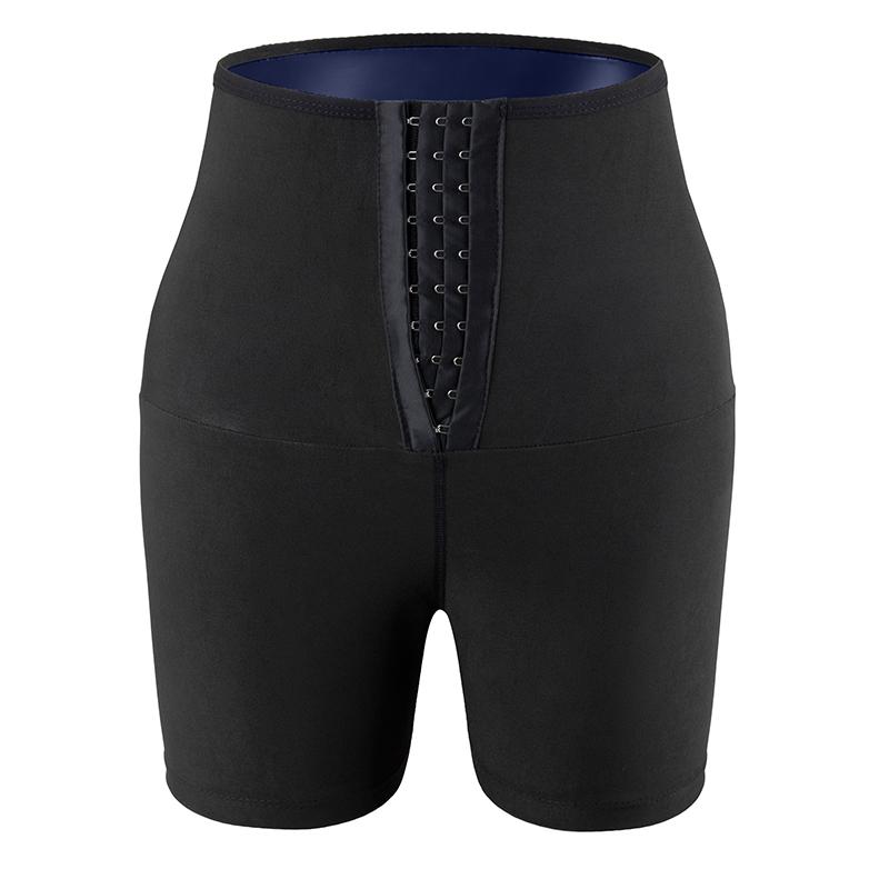 Frauen PU Thermo Sweat Sauna Shorts Taille Trainer Abnehmen Fitness Shapers Shorts