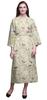 Bimba Light Purple Floral Leaves & Tazetta Daffodils Long Robes For Women Printed Bride Getting Ready Bridesmaid Robes Cotton Bathrobes