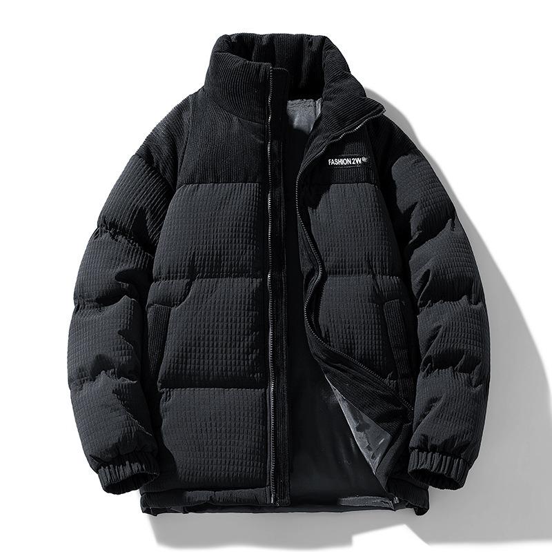 Cord-Baumwollwattierte Kleidung für Jungen, Winter Neu Maiskorn-Gitter Baumwollwattierte Kleidung, Verdickte Brot-Kleidung, Warme Baumwollwattierte Jacke für Paare