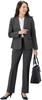 Pants Elastic Tailored Straight Size Gray [Add Rouge] Women's Suit, Suit, Waist, Stretch, Washable, Jacket, Pants, 2-Piece Set, [b5019], 9,