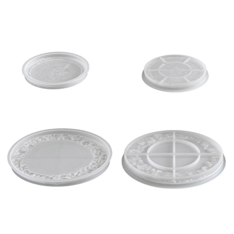 Silicone Resin Tray Mold With Floral Rims Design For Handmade Crafts Jewelry Dishes And Home Decors
