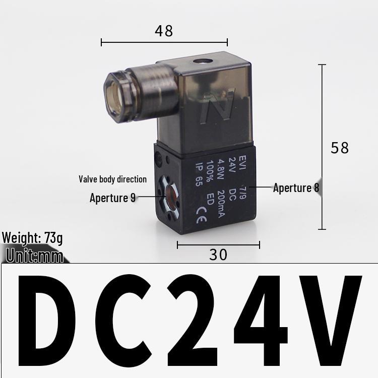 Pneumatic Solenoid Valve 4V210, DC24V/AC220V/12V/36V/110V, with Terminal Plastic Housing