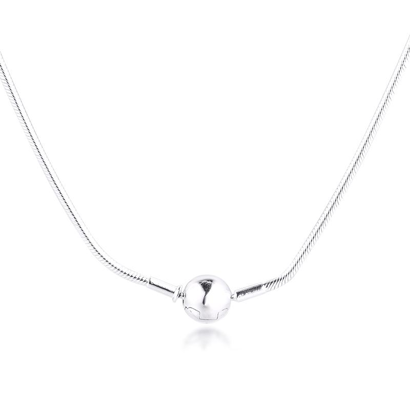 Fandola Choker Necklace Women 925 Sterling Silver Snake Chain Essence Necklaces Fashion Jewelry Accesorios Femme