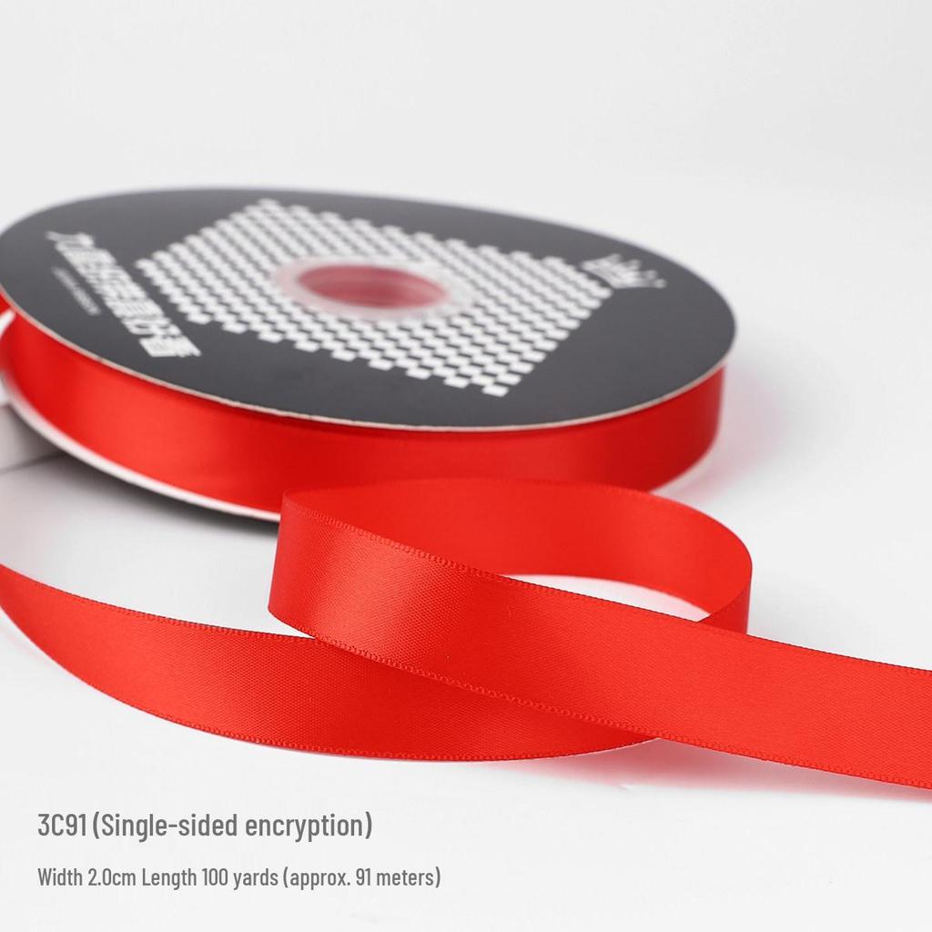 Festive Red Satin Ribbon for New Year, Weddings, Candy Ties, Balloons & Lanterns