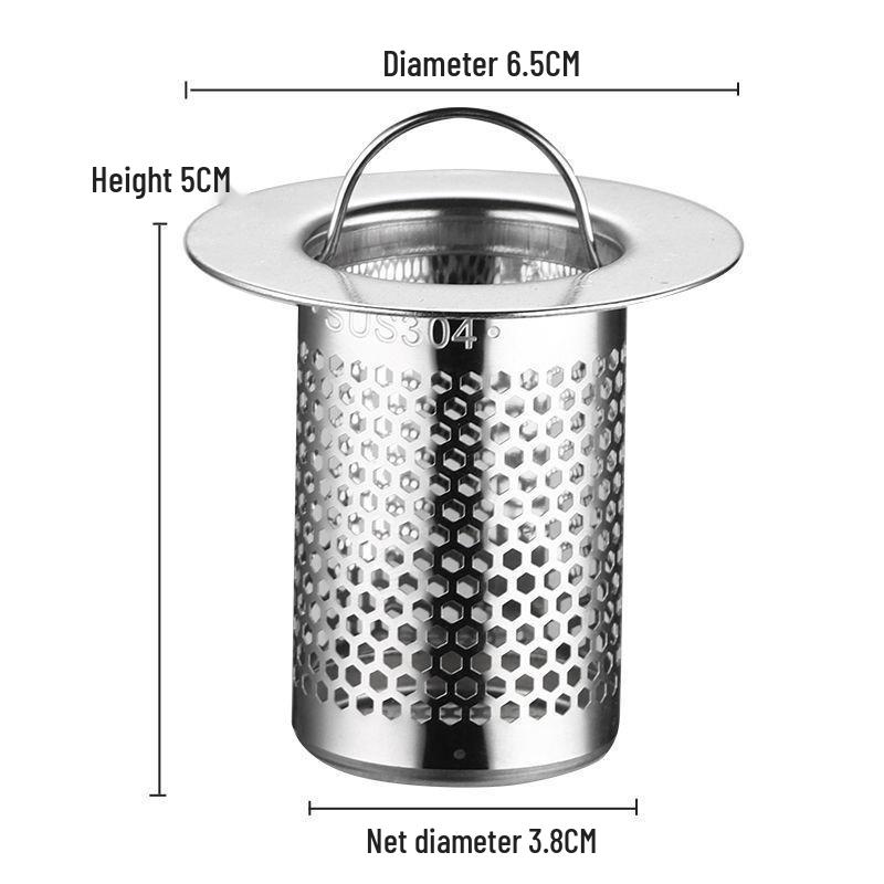 304 Stainless Steel Anti-Clog Floor Drain Cover for Bathroom & Kitchen